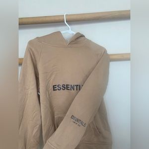 ESSENTIALS SWEATSHIRT tan and black hoodie